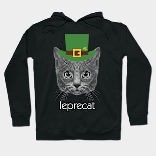 Leprechaun Cat St Patricks Day Hoodie